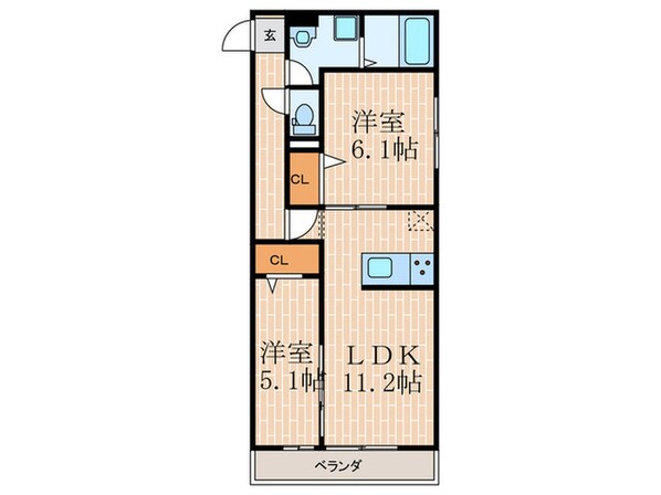 crest明石の物件間取画像